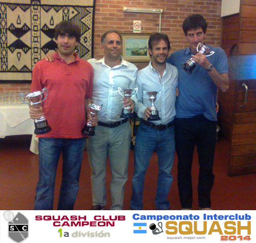 Squash 1a División - Torneo 2014 - SQUASH CLUB CAMPEÓN